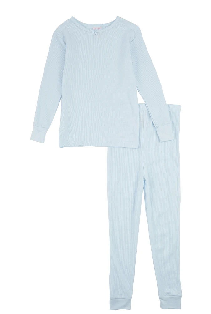 Womens Girls Thermal Top and Pants,