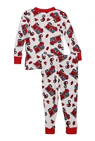 Baby Boys 12-24M Graphic Print Thermal Top and Pants Set, Red, Size 12M