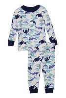 Baby Boys 12-24M Graphic Print Thermal Top and Pants Set, Blue, Size 18M
