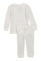 Womens Baby Thermal Top and Pants Set, White, Size 18M