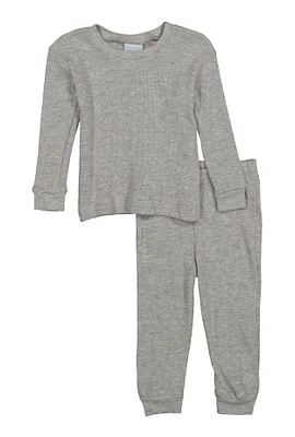 Toddler Boys Thermal Pajama Top and Pants Set,