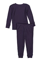 Toddler Boys Thermal Pajama Top and Pants Set, Blue, Size 2T