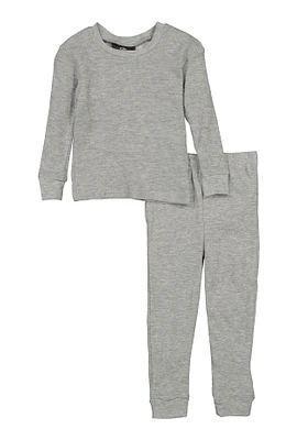 Little Boys Long Sleeve Thermal Top and Pants,