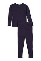 Little Boys Long Sleeve Thermal Top and Pants, Blue, Size 4