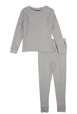 Boys Thermal Top and Pants Set, Grey, Size 16-18