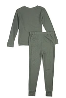 Boys Thermal Top and Pants Set, Green, Size 16-18