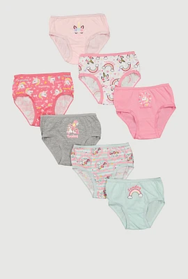 Toddler Girls Days of The Week Unicorn Graphic Panties 7 Pack, Multi, Size 2T-3T