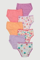 Toddler Girls Cupcake Graphic Days of The Week Panties 7 Pack, Multi, Size 4T