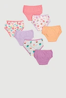 Toddler Girls Cupcake Print Days Of The Week Panties 7 Pack, Multi, Size 4T