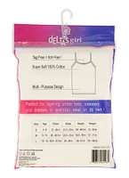 Womens Girls Solid Square Neck Camis 5 Pack, White, Size 8-10