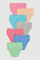 Womens Little Girls Happy Days Graphic Panties 7 Pack, Multi, Size 4-5