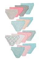 Womens Girls Patterned Panties 14 Pack, Multi, Size 14