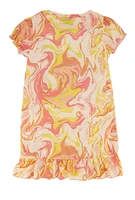 Little Girls Let Me Sleep Nightgown with Sleep Mask, Pink, Size 12