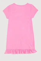 Girls Believe In Magic Unicorn Pajama Nightgown, Pink, Size 8