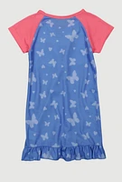 Girls Love Graphic Pajama Nightgown, Blue,