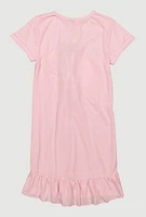 Girls Good Night Graphic Nightgown, Pink, Size 10-12