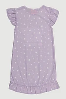 Girls Be Unique Graphic Nightgown, Purple, Size 6-6X