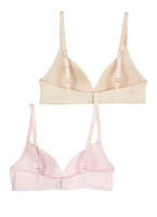 Womens Girls Bebe Solid Wireless Plunge Bras 2 Pack, Multi, Size 32A