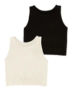 Womens Girls Lined Sports Bras 2 Pack, Multi, Size M
