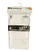 Boys 4 Pack Basic Crew Neck Tees, White, Size 4-6