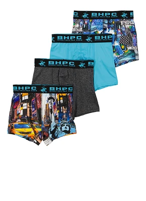 Boys NYC Graphic Print Boxer Briefs 4 Pack, Multi, Size 8-10