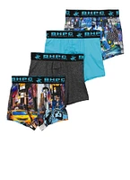 Boys NYC Graphic Print Boxer Briefs 4 Pack, Multi, Size 8-10