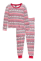 Plus Size Matching Reindeer Fair Isle Snug Fit Family Pajamas, Multi, Size 1X