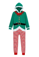 Girls Matching Elf Onesie Family Pajamas, Multi, Size 10-12