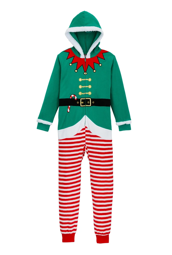 Boys Matching Elf Onesie Family Pajamas, Multi, Size 4-5
