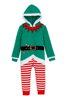 Toddlers Unisex Matching Elf Onesie Family Pajamas, Multi,