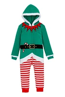 Toddlers Unisex Matching Elf Onesie Family Pajamas, Multi,
