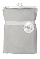 Baby Solid Plush Blanket with Bear Lovey, Grey