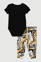 Baby Boys 0-9M Never Grow Up Bodysuit and Joggers Set, Multi, Size 6-9M