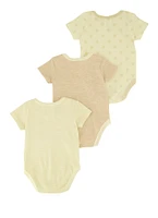 Baby Boys 0-9M Thank Heaven For This Child Graphic Bodysuits 3 Pack, Beige, Size 3-6M