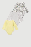 Baby 0-9M New To This World Graphic Bodysuits Set, Yellow, Size 3-6M