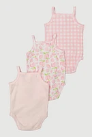 Baby Girls 0-9M Mamas Main Squeeze Graphic Bodysuits and Sunglasses, Pink, Size 6-9M