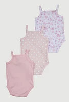 Baby Girls 0-9M Mamas Heart Graphic Bodysuits with Sunglasses, Pink, Size 6-9M