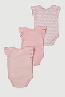 Baby Girls 0-9M Adorable and Huggable Graphic Bodysuits with Sunglasses, Pink, Size 6-9M