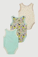 Baby Boys 0-9M Stomping Into Cuteness Graphic Bodysuits with Sunglasses, Multi, Size 0-3M