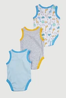 Baby Boys 0-9M Mamas Boy Graphic Bodysuits with Sunglasses, Multi, Size 0-3M