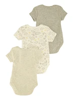 Baby Boys 0-9M Little Dreamer Graphic Bodysuits 3 Pack, Grey, Size 0-3M