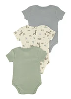 Baby Boys 0-9M Tiny Miracle Graphic Bodysuits 3 Pack, Multi, Size 3-6M