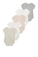 Baby Boys 0-9M Short Sleeve Bodysuits 5 Pack, Multi, Size 3-6M