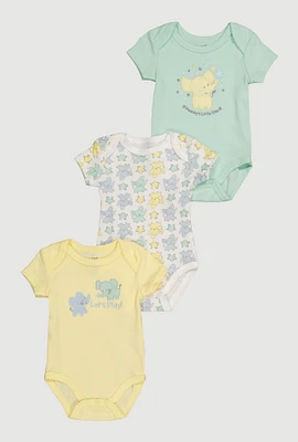 Baby 0-9M Little Star Graphic Bodysuits 3 Pack, Multi, Size 6-9M
