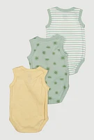 Baby Boys 0-9M Chenille Cool Dude Tank Bodysuits 3 Pack, Multi, Size 6-9M