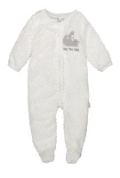 Baby Boys 0-9M Bless This Baby Footed Jumpsuit, White, Size 0-3M