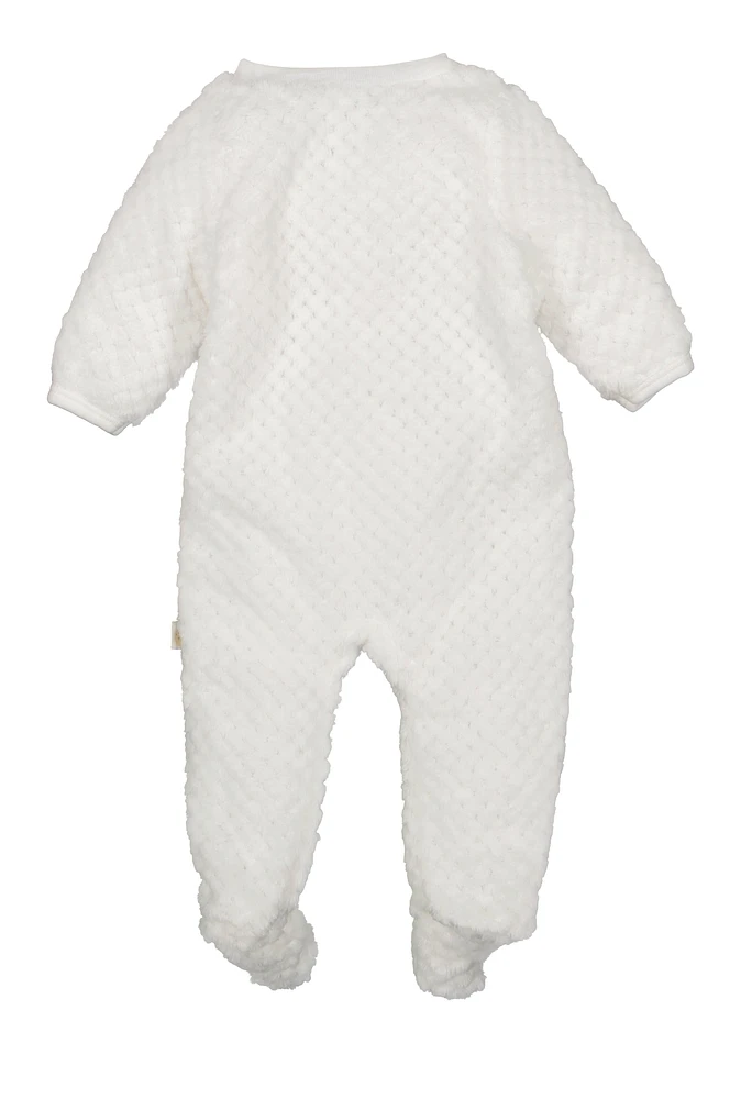 Baby Boys 0-9M Bless This Baby Footed Jumpsuit, White, Size 0-3M