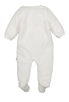 Baby Boys 0-9M Bless This Footed Jumpsuit, White,