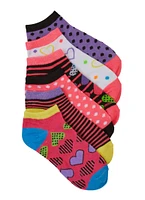Little Girls 6 Pack Assorted Ankle Socks, Multi