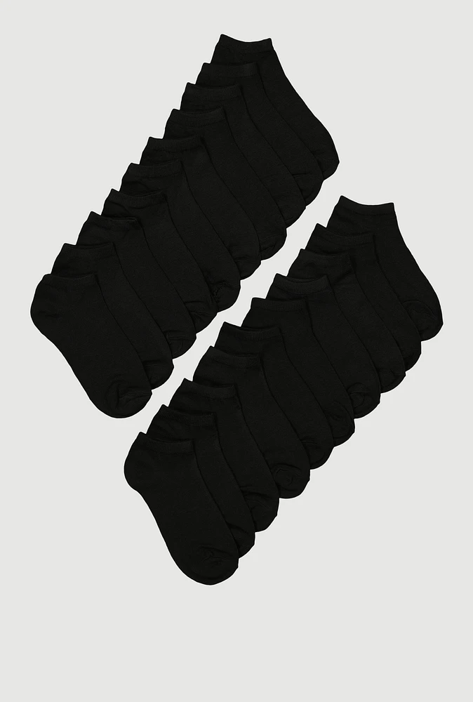 Girls Socks 20 Pack, Black